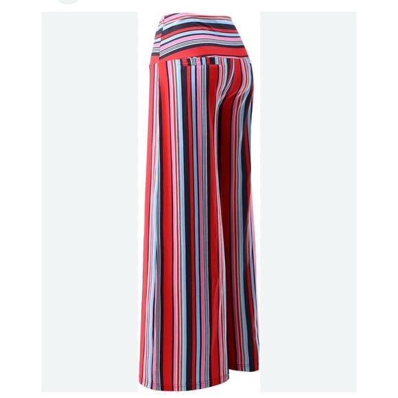 Arolina Pants - Arolina Women’s NWT Wide Leg Palazzo Stretch striped Pants Size XXXL
